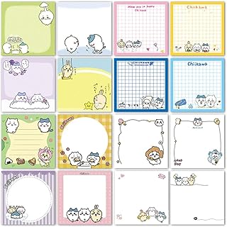 Sponsored Ad - Chiikawa Sticky Notes, 16 x 20 Pieces, Hachiwale, Rabbits, Momonga, Square, Sticky Notes, Cute Notebook, Wr...