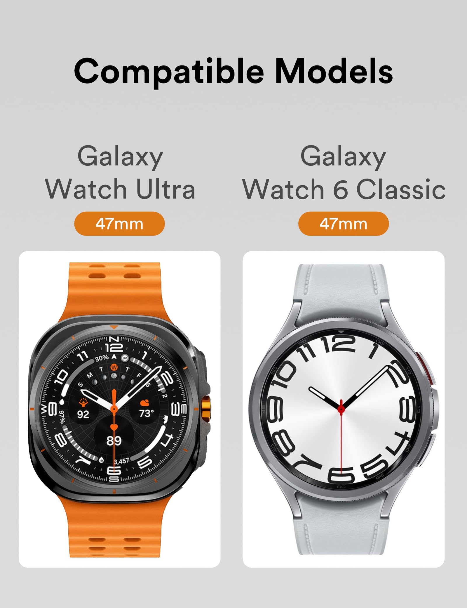 Image secondaire de Sinoacc Protecteurs d'Écran en Verre Trempé pour Galaxy Watch Ultra et Classic - Lot de 4