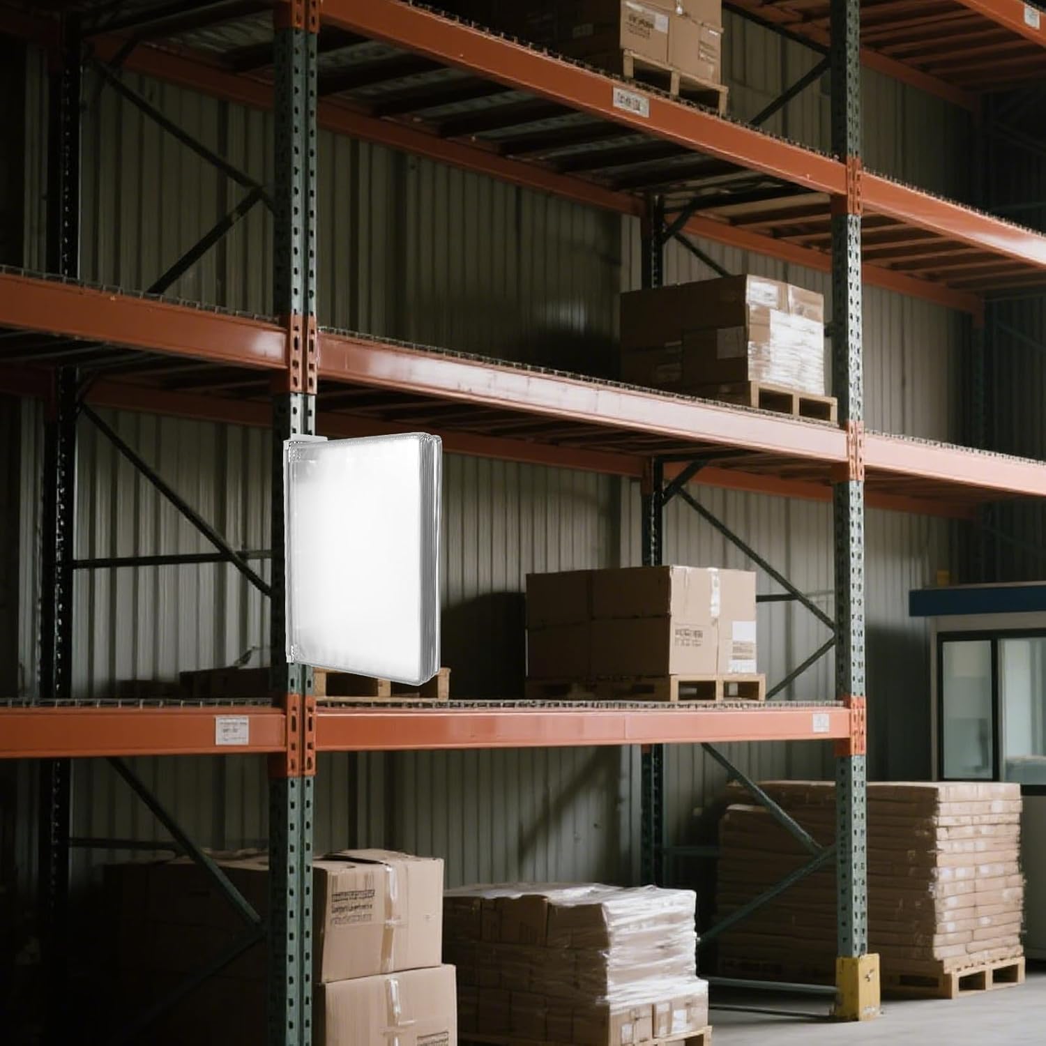 GANAZONO Wall Mounted File Folder Organizer 10-page A4 Document Display Rack Gray Plastic Wall Hanging Catalog Display Rack for Office and Workshop Reference System