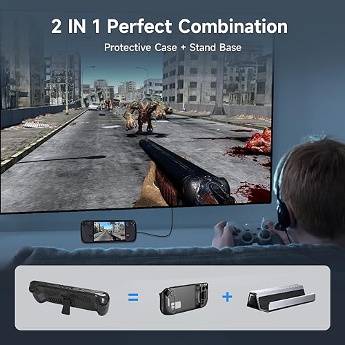 Miniatura 3 de TOQIBO Funda protectora para cubierta de vapor funda protectora de poliuretano termoplástico con soporte y 6 adhesivos protectores de piel