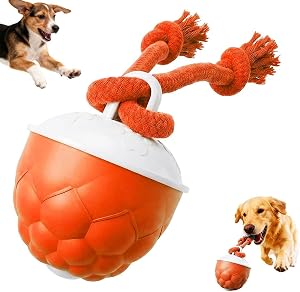 1 PCS Smart Interactive Dog Toys, Peppy Pet Ball for Puppy/Small Dog and Cat, Motion Activate Rolling Ball, Moving Dogs Toy Wicked Ball for Boredom & Training, Play Music, USB (Orange)