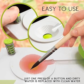 Brush Rinser Paint Brush Cleaner Paint Brush Rinse Machine Fresh Water Cycle Rinser Tool for Painting Brush Watercolor Paints Cleaning Tool Art Supplies for Kids Paint Brush Rinser for Artist