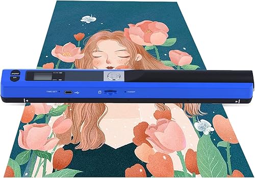 Yoidesu Escáner portátil Escáner de lápiz USB Escáner JPG PDF USB 2.0 Escáner de alta resolución para imágenes claras, conveniente y práctico,