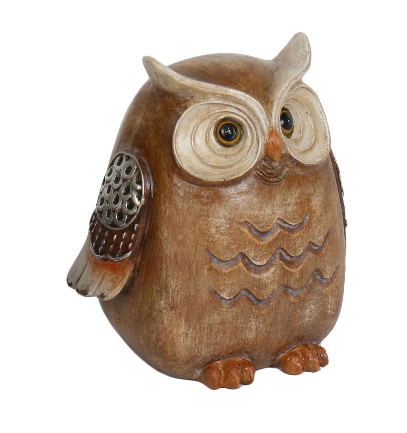 StraitsWood Effect Owl Figurine 23.0cm