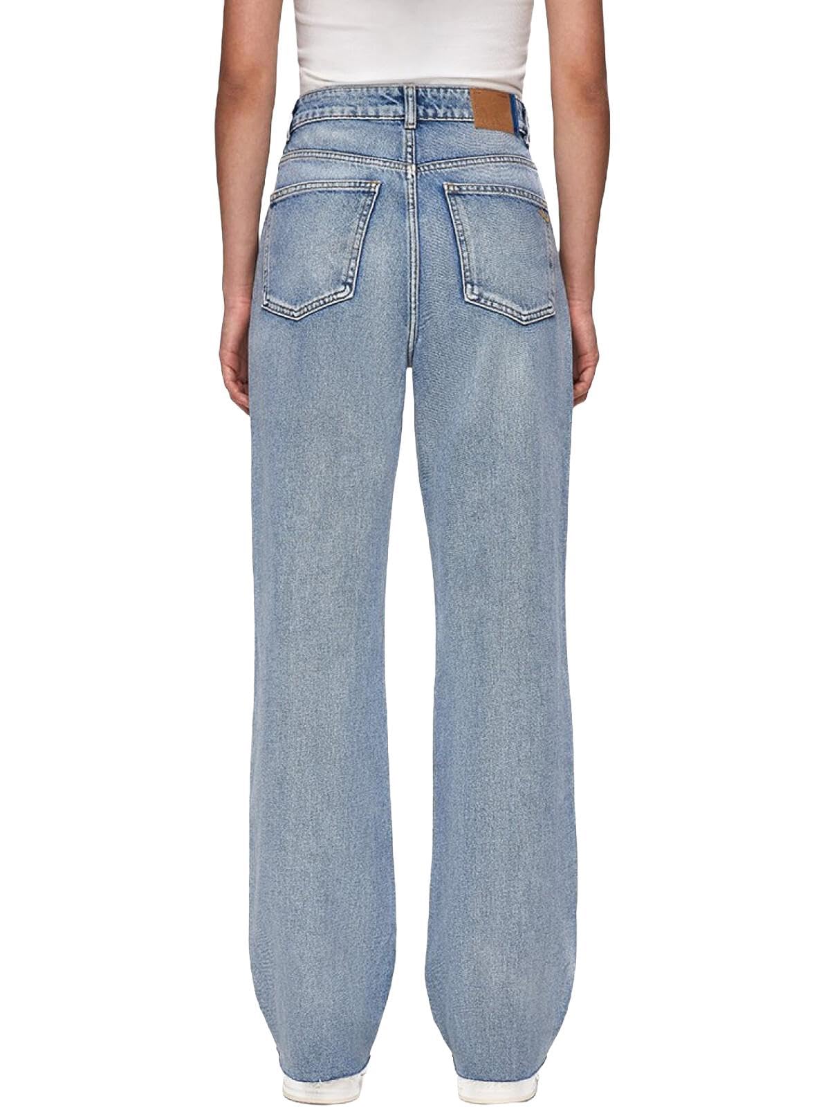 LTB Damen Jeans Danica L - High Waist - Wide Fit Blau W27-W34 Baumwolle Stretch