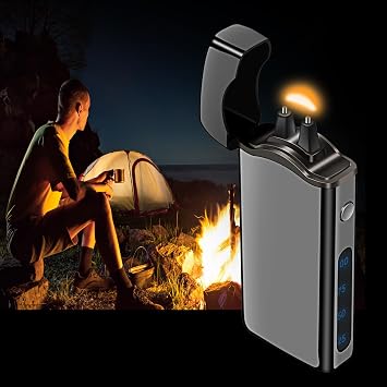 Big Arc Lighter Magical Flame USB Rechargeable Plasma Electric Cool Lighter (Black)