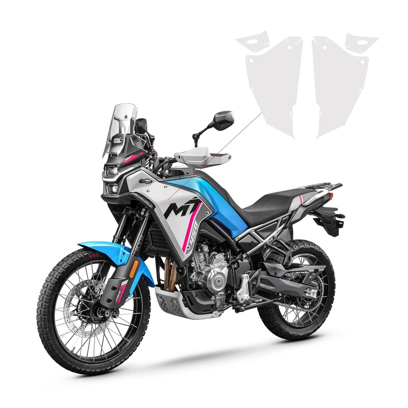 Motorcycle Fuel Tank Sticker for CF&MO&to 450MT 450 MT Motorcycle Paint Protection Film Body Protection Sticker Total Protection Kits Accessories