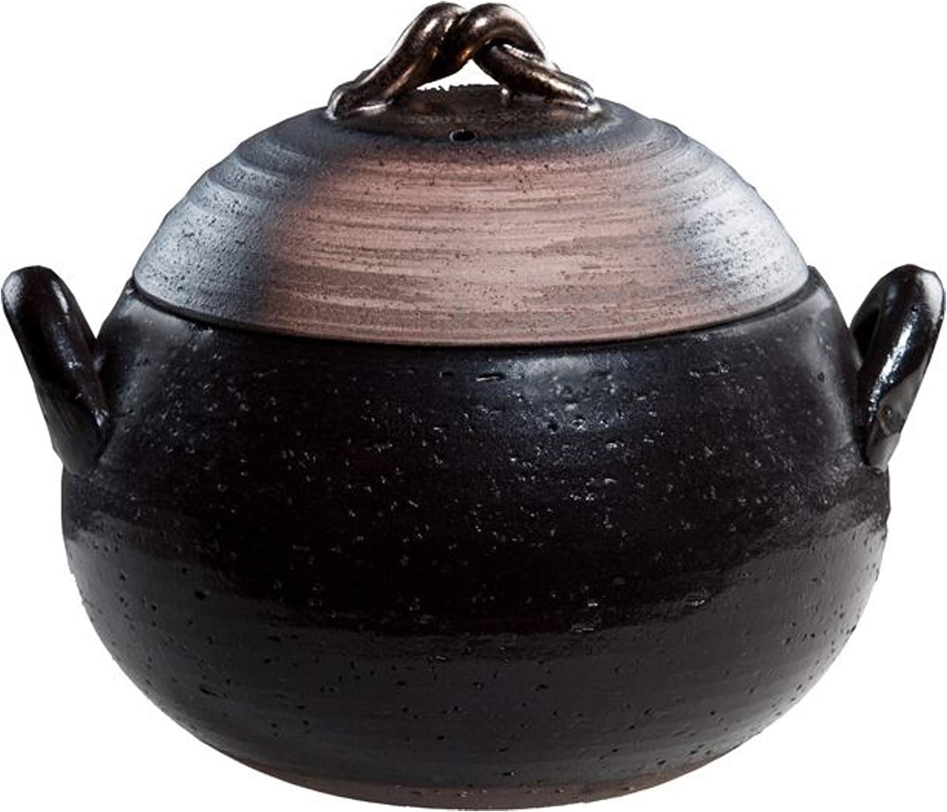 IPPINKA Japanese Donabe Rice Cooker with Non-Stick Coating, 3 Go, Banko-Yaki Made in Mie, Japan