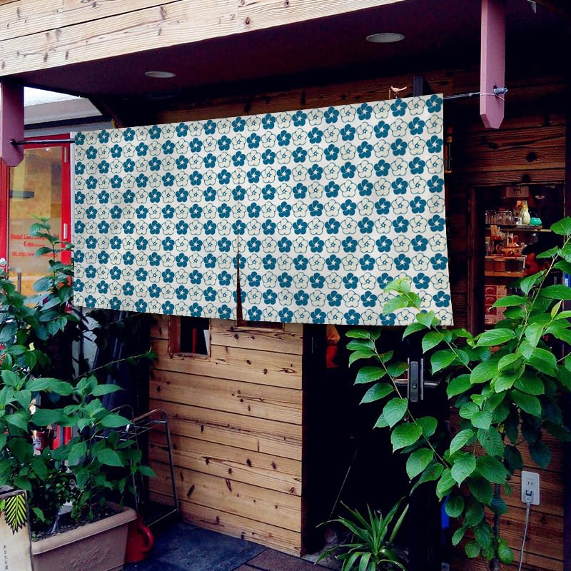 Cortina de pasillo estilo noren corto japonés para colgar en ventanas y puertas