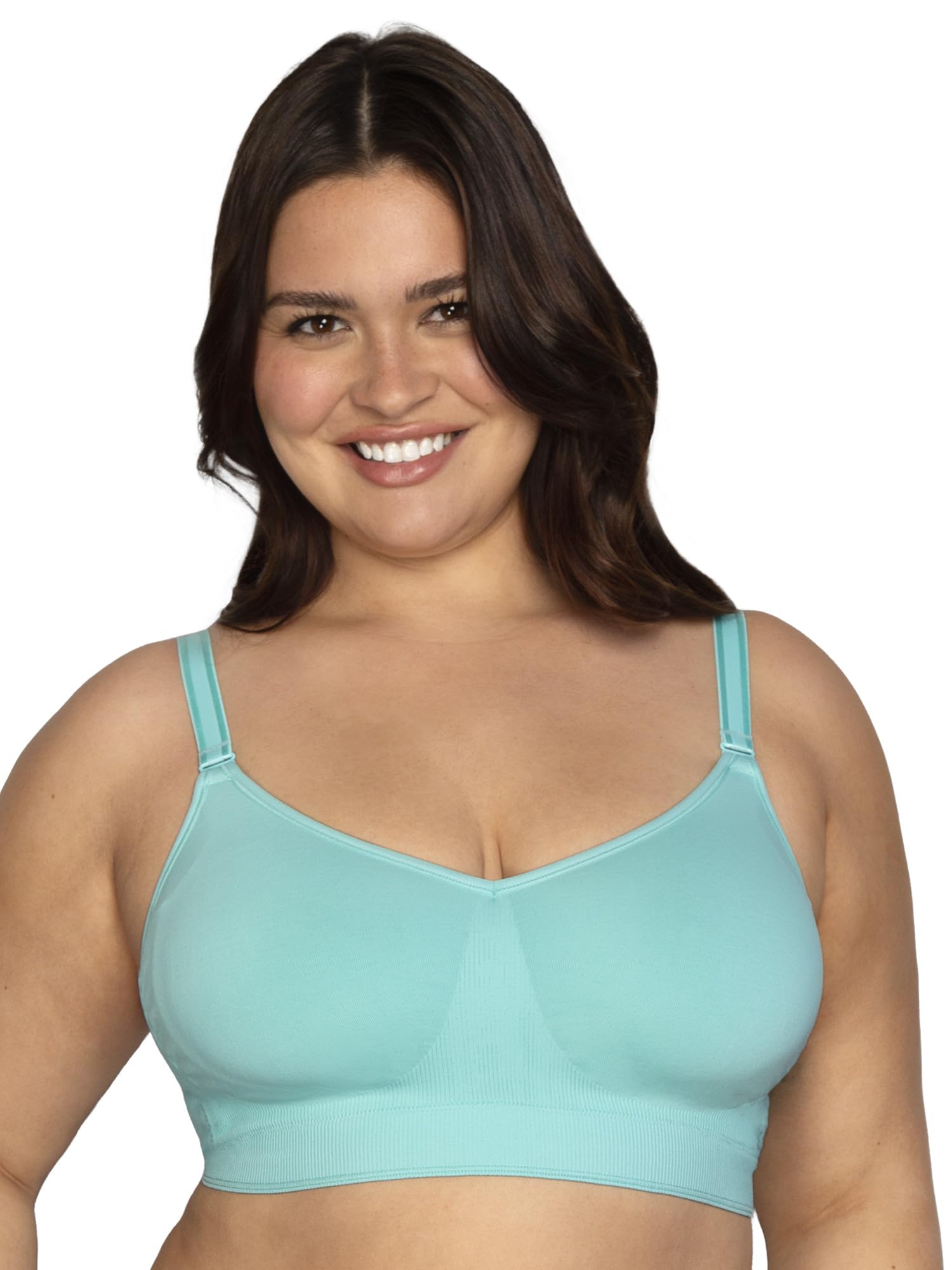 Curvy Couture Women's Plus Size Smooth Seamless Wireless Bra – Soft & Comfortable Fit