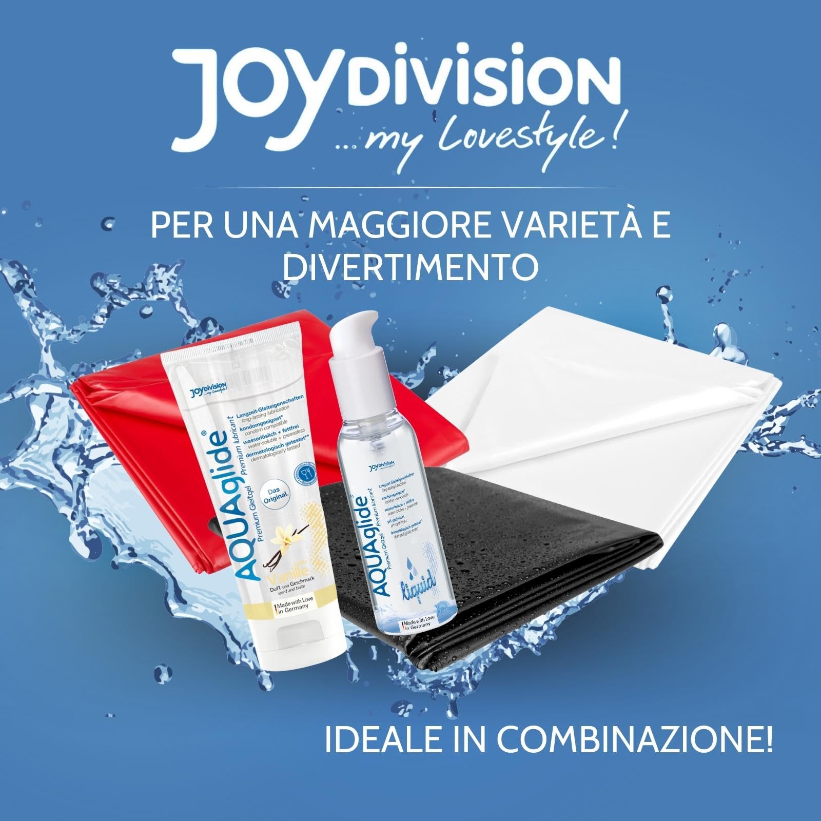 JOYDIVISION SexMAX WetGAMES Lenzuolo rosso | Telo copriletto 180 x 220 cm | Lenzuolo in PVC per giochi di coppia e massaggi | Protezione dall’umidità per letto | lavabile fino a 30°C
