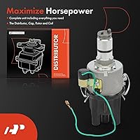 Vista 3 de Distribuidor de encendido A-Premium con tapa y rotor Compatible con Volkswagen Beetle, Campmobile, Fastback, Karmann Ghia, Rabbit, Scirocco
