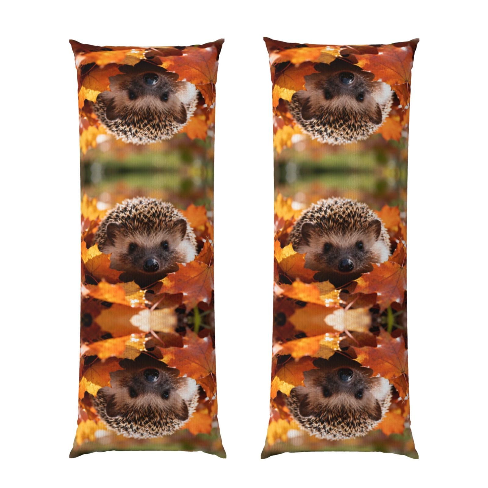hedgehog Body Pillowcase 20x60-Ultra Soft Plush Long Pillow Cover with Hidden Zip for Sleeping