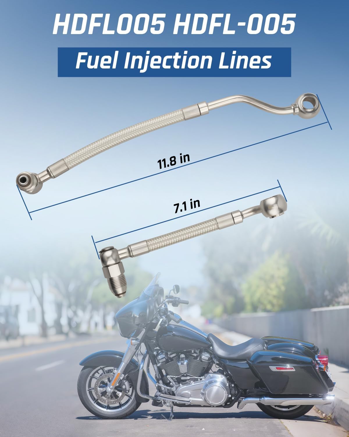 Fuel Injection Lines HDFL005 HDFL-005 Fit for Harley-Davidson Road Glide 1998-1999 Fit for Electra Glide 1995-1999 Fit for Road King 1996-1999 Fit for Tour Glide 1996