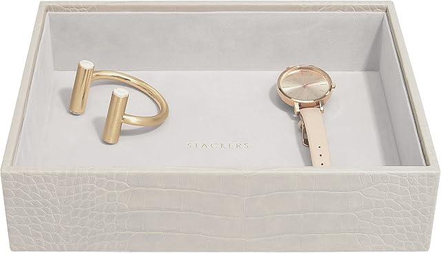 Stackers Putty Croc Textured Classic Jewellery Box Chunky Jewellery Layer