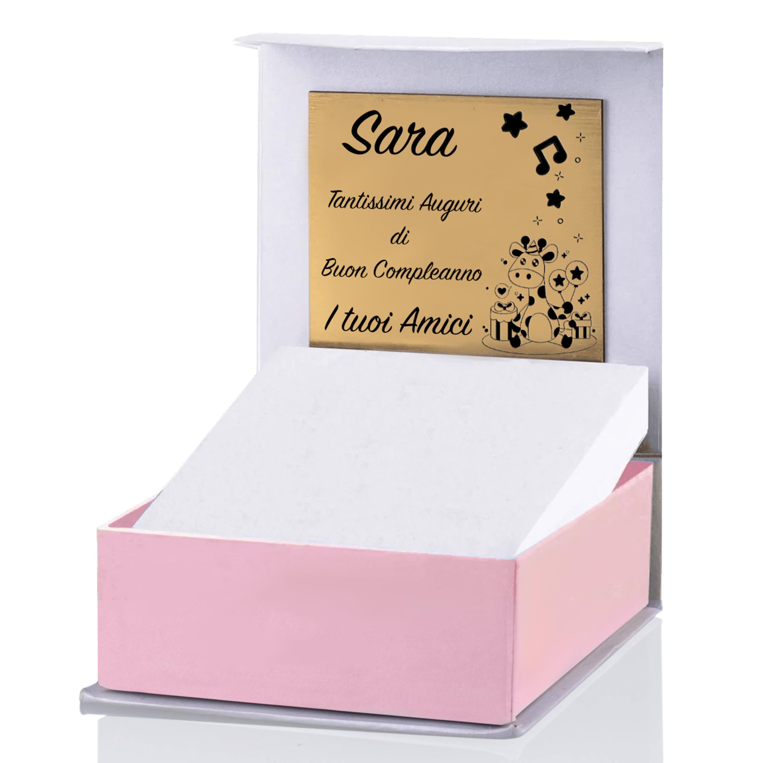 Sakrami Pulsera de Plata de Ley 925 + Placa Personalizable con Nombre + Corazón Esmaltado Rosa + Idea de Regalo para Niña + Pulsera Dulce para Nacimiento, Bautizo, Comunión, Cumpleaños