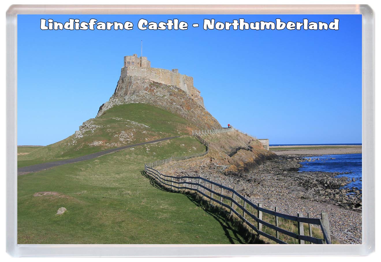 Baked Bean Store Lindisfarne Castle - Northumberland - Jumbo Fridge Magnet/Magnets