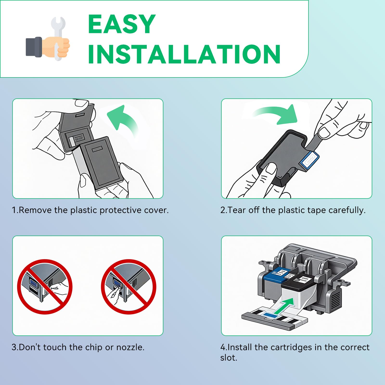 Epson 664 1 Nero E 1 Colore, 2 Pezzi Di Cartucce D'inchiostro Hp67 Compatibili Ad Hp 67 Xl 67xl Per 2700 2700e 2752 2752e 2742e 2755 2755e 4100 4100e 4152e 4155 4155e Envy 6000 305 Xl Hp Cartucce - Foto 11