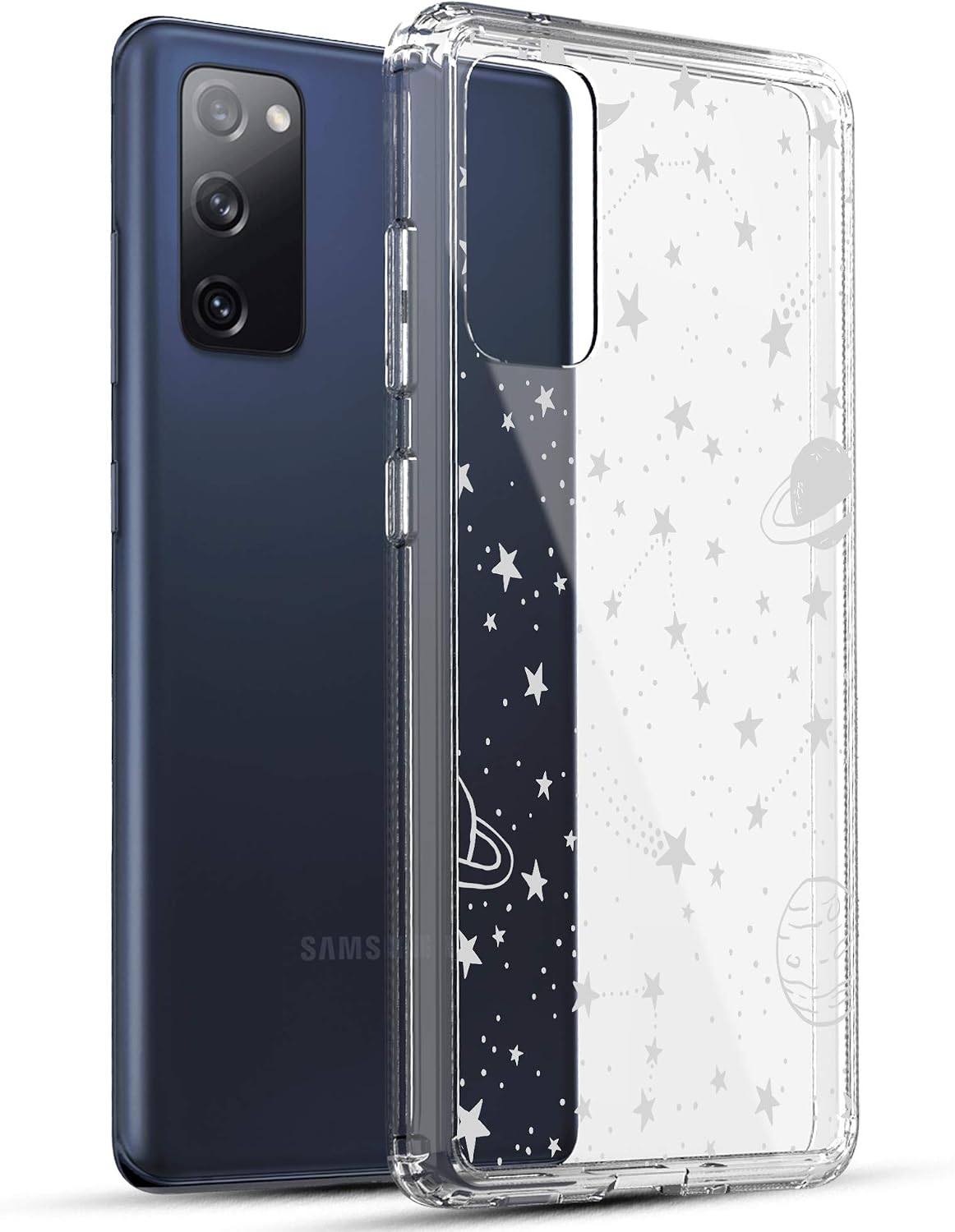 Galaxy S20 FE 5G Case, RANZ Anti-Scratch Shockproof Series Clear Hard PC+ TPU Bumper Protective Cover Case for Samsung Galaxy S20 FE 5G (6.5inch) - Universe