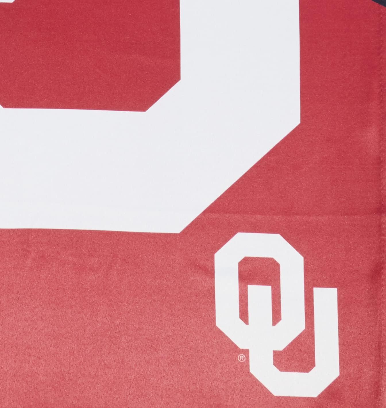 FOCO NCAA Oklahoma Sooners Unisex Double Sided 40" x 28" Team Logo Vertical Flag, Vertical 40" x 28", One Size