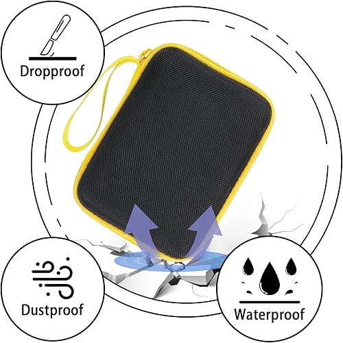 Miniatura 9 de Aenllosi Estuche rígido de transporte para impresora Kodak Mini Shot 3 RetroSquare, soporte para cartucho de película (solo funda, negro y amarillo)