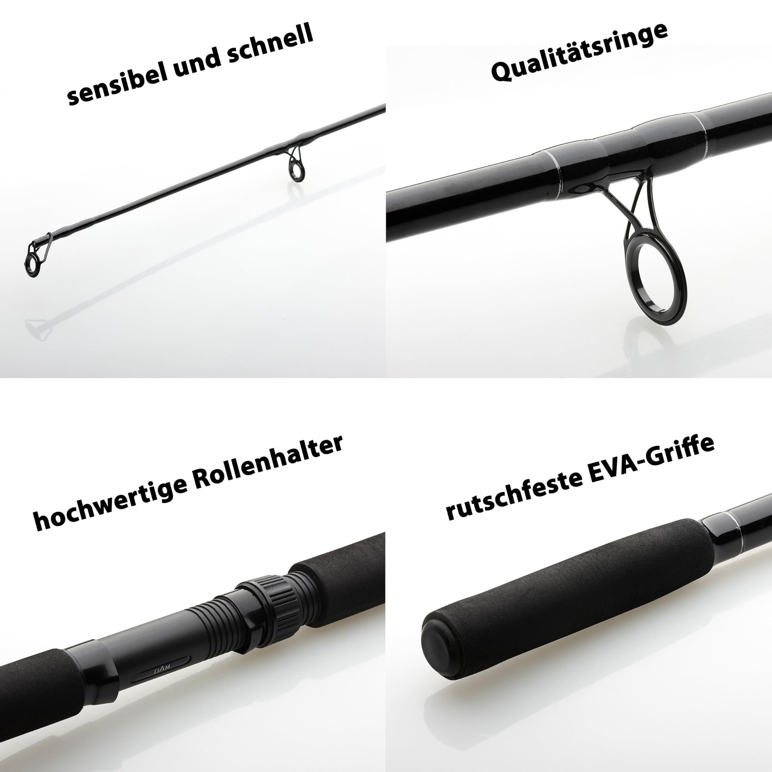 Fischzeux Karpfen Set komplett Carp Pro – Angelset 2 Karpfenruten mit 2 Rollen