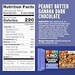 KIND Petit-déjeuner, Bar à snack sain, Beurre d'arachides au chocolat noir Banana, Bars sans gluten, 8g Protéines, 1.76 OZ Boîtes (30 Compte)