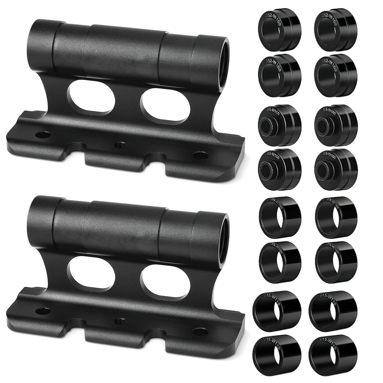 HENGBIRD 2 pezzi di supporto per forcella per bicicletta in lega di alluminio, supporto da tetto per bici da auto a bloccaggio rapido, supporto per forcella per bicicletta versatile per 5/12/15 x 100
