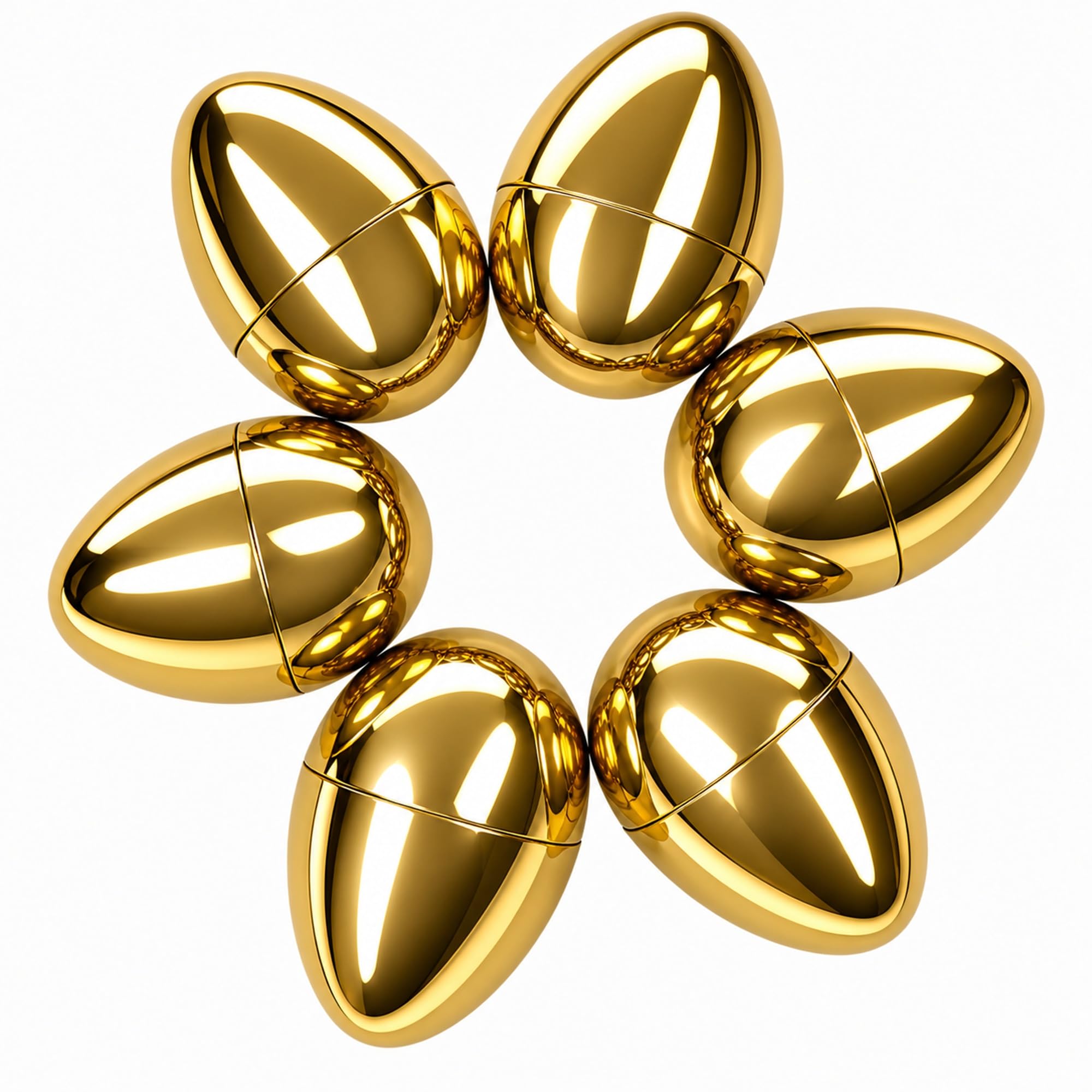 Photo 1 of BestPysanky Golden Plastic Easter Eggs (Set of 6)
