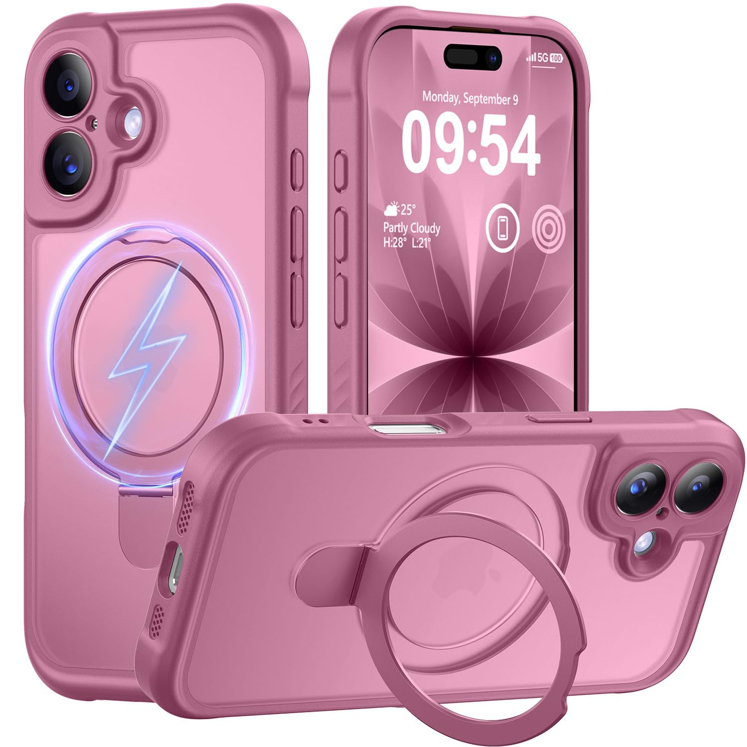 MOCCA Magnetic for iPhone 17 Case with Stand,Lavender Purple