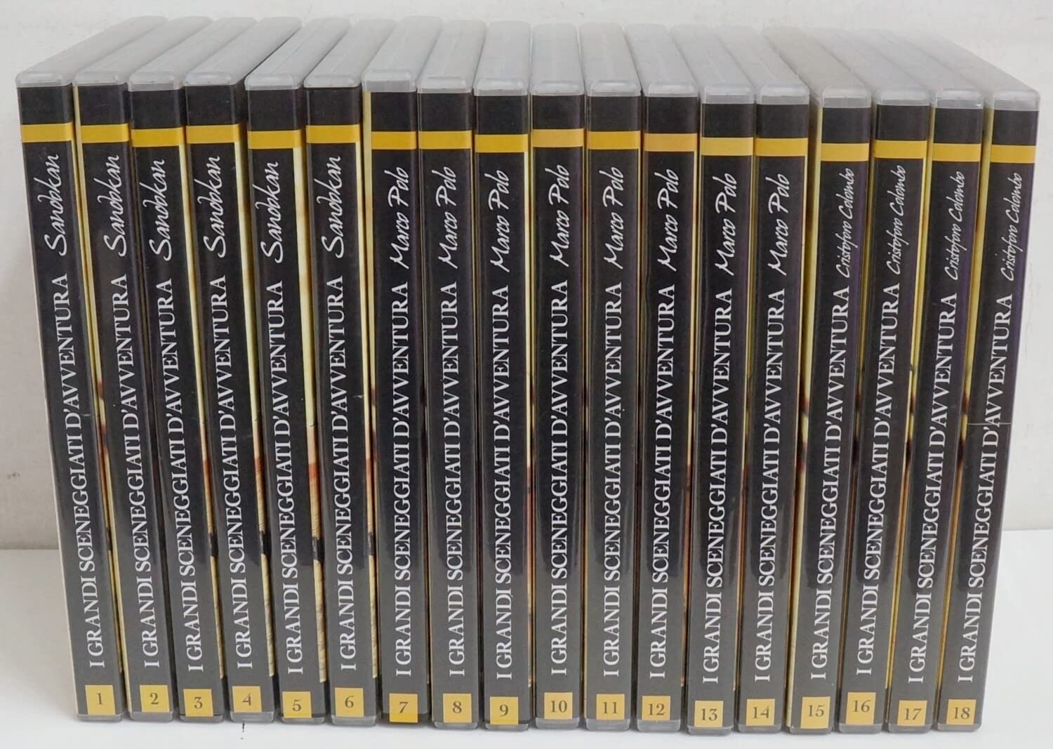 I Grandi Sceneggiati d'Avventura - Raccolta Completa (18 DVD) - Versione da edicola - DVD in Italiano (Sandokan, Marco Polo, Cristoforo Colombo)