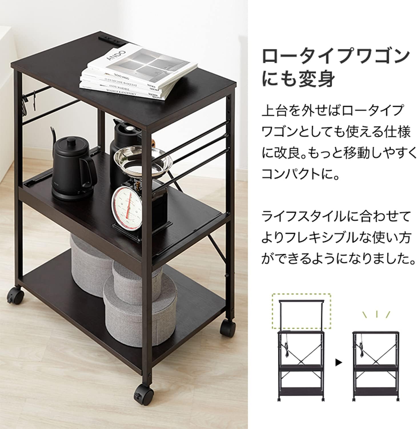 Amazon｜LOWYA ロウヤ キッチン収納 食器棚 キッチンボード スリム 約