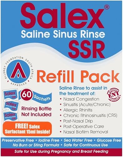 Salex SSR Saline Sinus Rinse Refill 60-Piece Kit