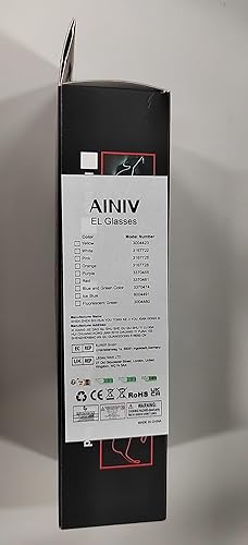 Miniatura 13 de Gafas de luz inalámbrica, 3 modos, LED luminosas, que brillan en la oscuridad, para fiestas, DJ, EDM, Halloween, Navidad