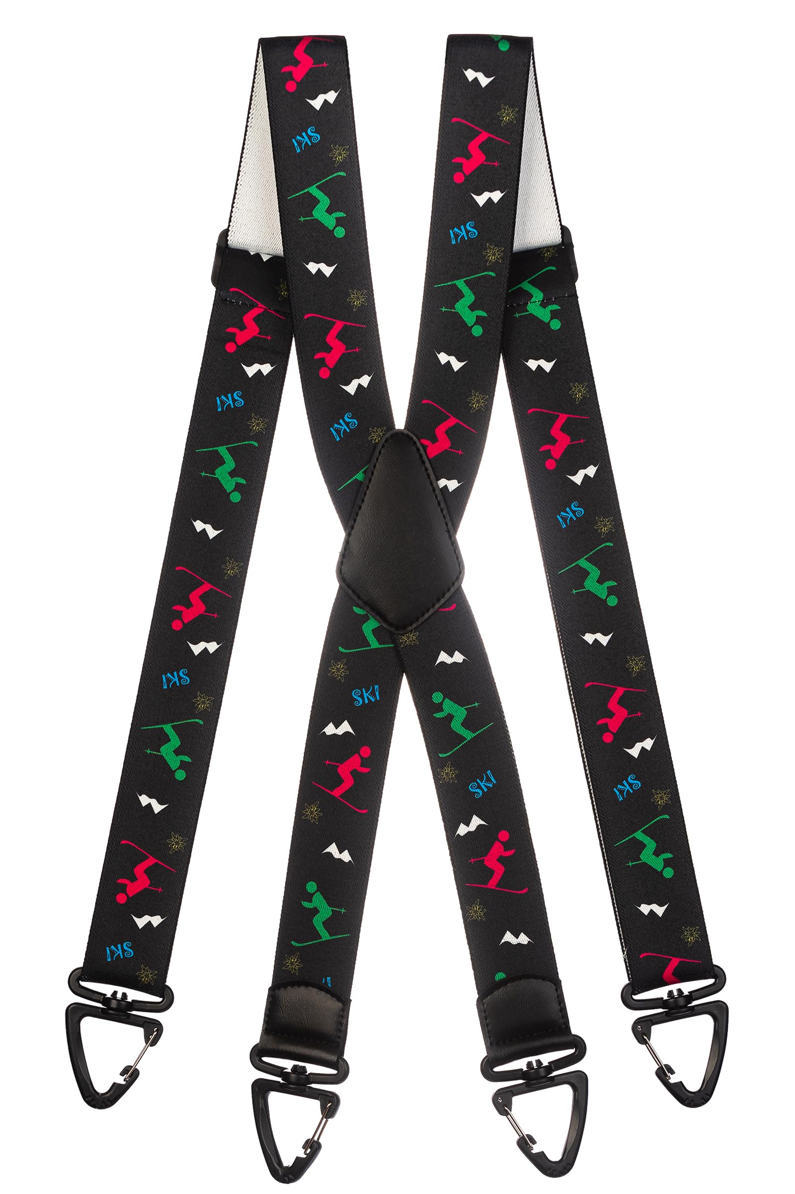 Bretelles Ajustables En X Ou Y Pour Salopette De Ski - Réglables 60-135 Cm, Clips En Plastique, Motif Hiver