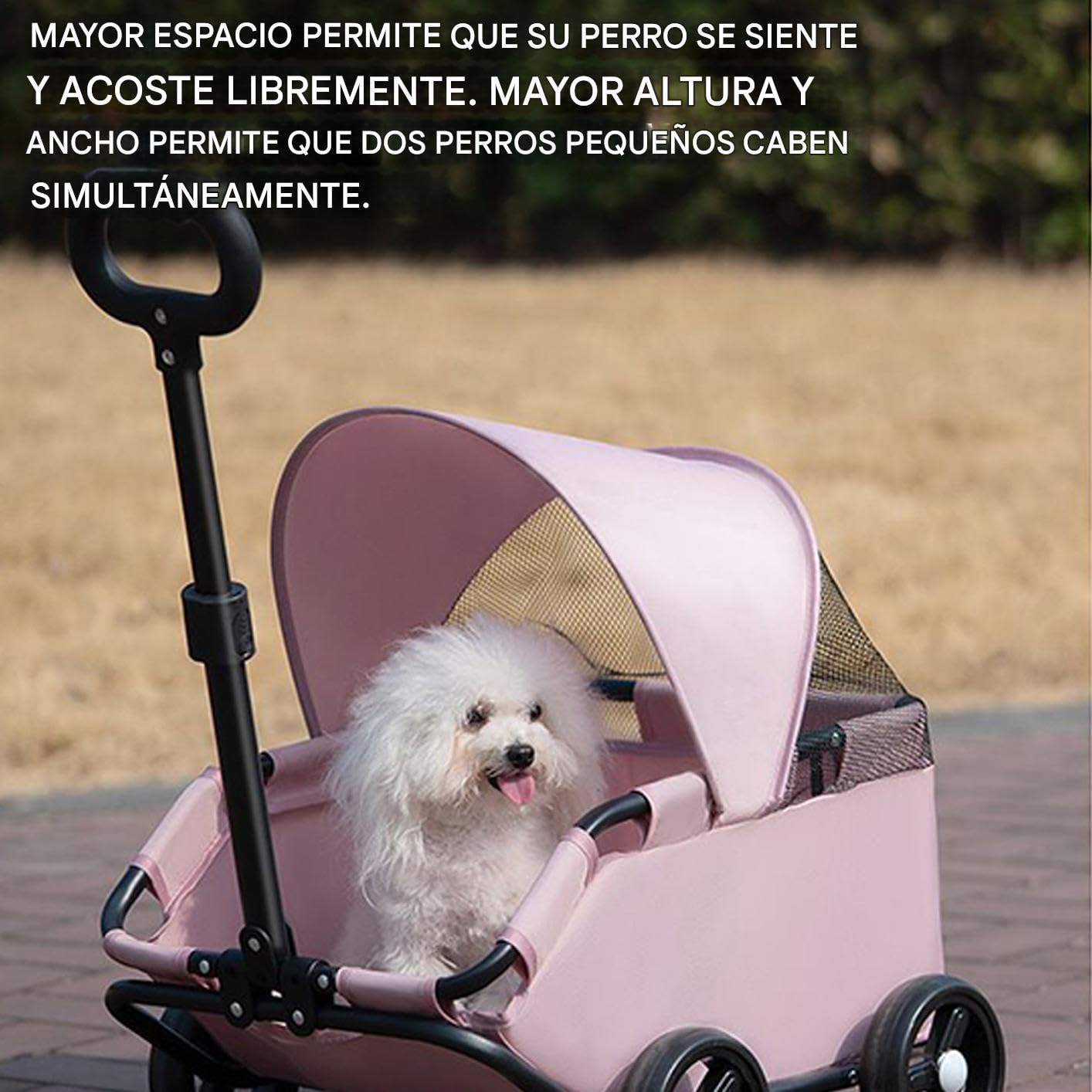 Coche para Perros | Coche para Gatos Plegable - Accesorios De Transporte Exterior Para Viajes Y Paseos - para Viajes, Paseos, Compras, Playa, Parque y Visitas al Veterinario