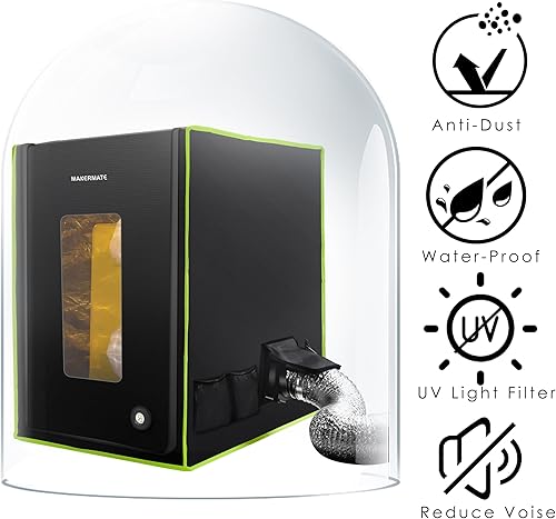 Miniatura 6 de Carcasa para impresora 3D con ventilación, luz LED, resina termohigrómetro 3D, cerradura de ventilación olorosa para Creality Ender Anycubic Elegoo