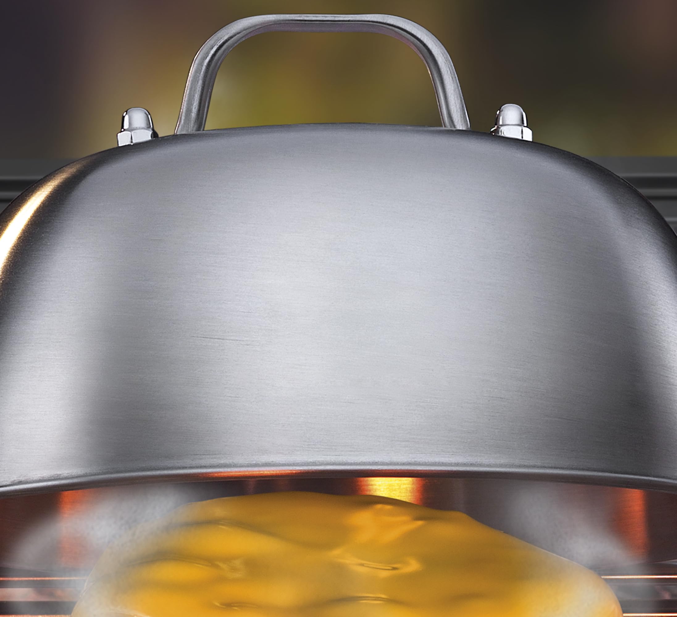 Set De 4 Cloches De Cuisson Inox + Tournevis - Pour Hamburgers, Steaks, Fromage (16cm) - Poignée Anti-chaleur - 11