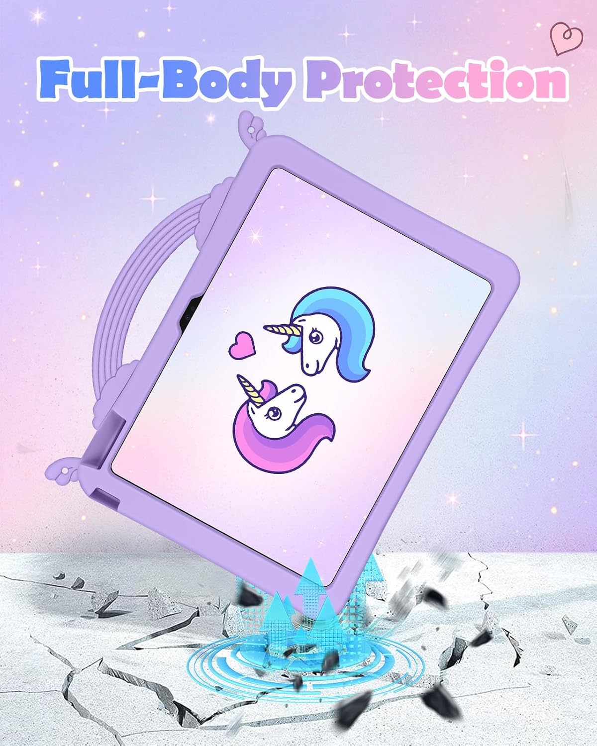 Uppuppy for iPad A16 Case - for iPad 10th Generation Cases Cute Girls Kawaii Cover Girly 3D Cartoon Teen with Rotating Stand & Strap Soft Silicone Tablet Cover for Apple A16 11 Inch/10 gen 10.9 Inch