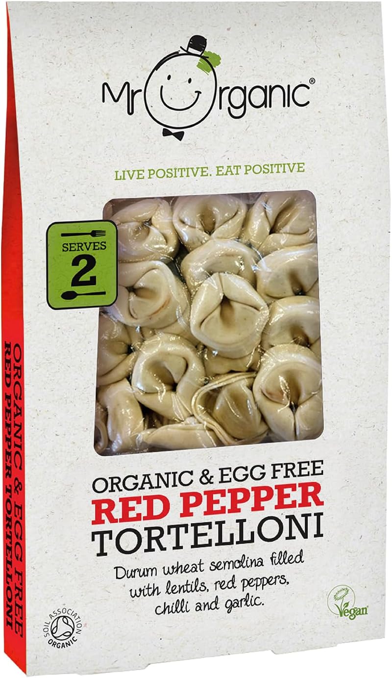 Mr Organic Red Pepper Tortellini Egg Free VeganFriendly Made with Organic Ingredients