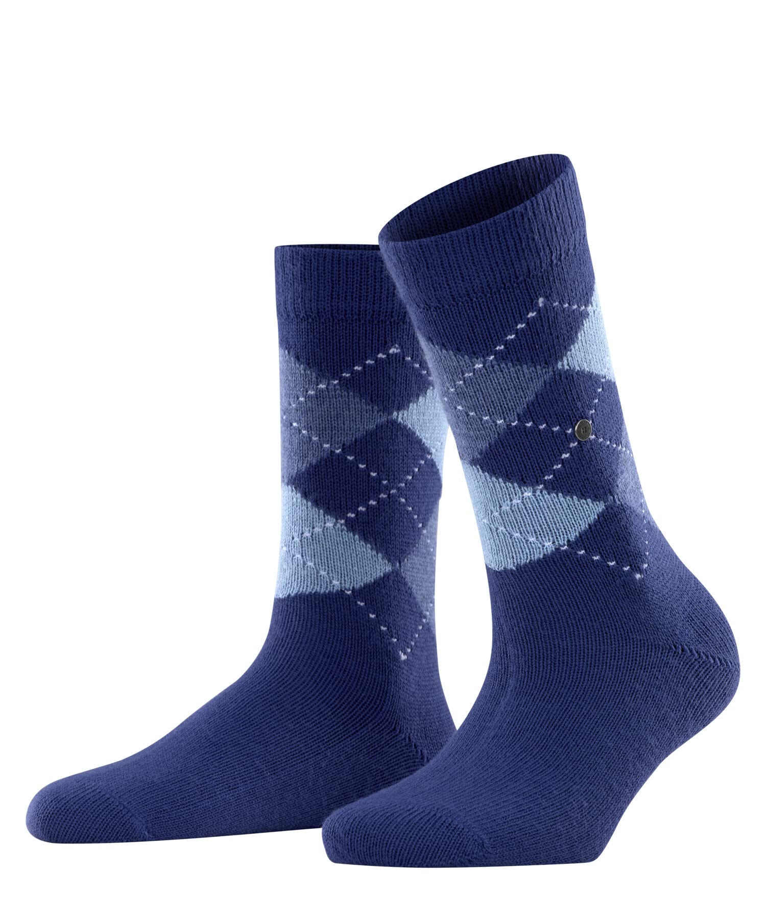 Burlington Women's Whitby W So Warm Soft Patterned 1 Pair Socks, Blue Royal 6051, 3.5-7