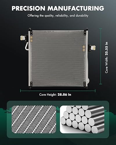 Vista 363 de SCITOO Aire acondicionado condensador compatible con Chevrolet, para modelos GMC - Silverado 2500 HD 2015-2019 - Sierra 2500 HD 2015-2019 - 6.0L