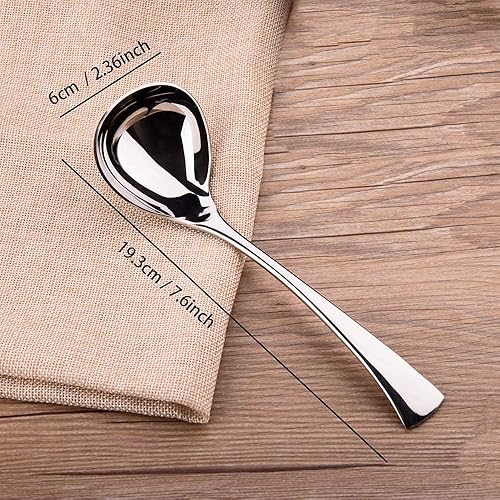 Miniatura 3 de IMEEA Cucharón de Salsa Cucharón Pequeño de Salsa para Servir Acero Inoxidable 18/10, 7.6 Pulgadas