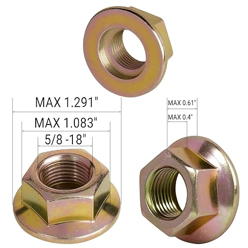 Miniatura 2 de Hoja de husillo tuerca hexagonal 912-0417 912-0417A 712-0417A 712-0417 para cortacésped MTD E20, para cortacésped Cub Cadet Zero Turn RZT 50 - RZT