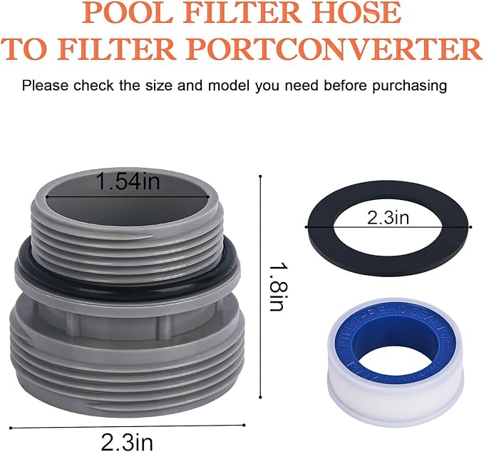 Kit Adaptadores de Manguera para Filtro de Piscina 4560 miniatura 2