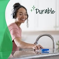 Vista 5 de Scotch-Brite esponjas exfoliantes sin rasguños, limpia rápidamente sin rascarse, resiste la suciedad pegada, 6 esponjas exfoliantes