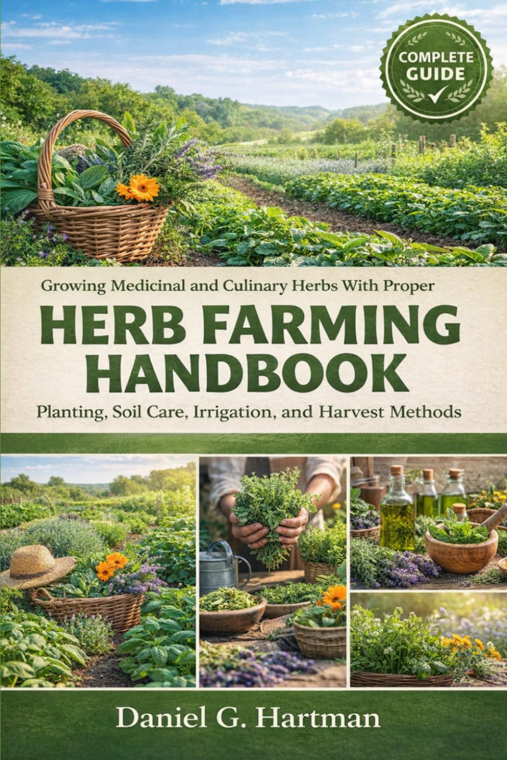 Herb Farming Handbook: Growing Medicinal and Culinary Herbs With Proper Planting, Soil Care, Irrigation, and Harvest Methods