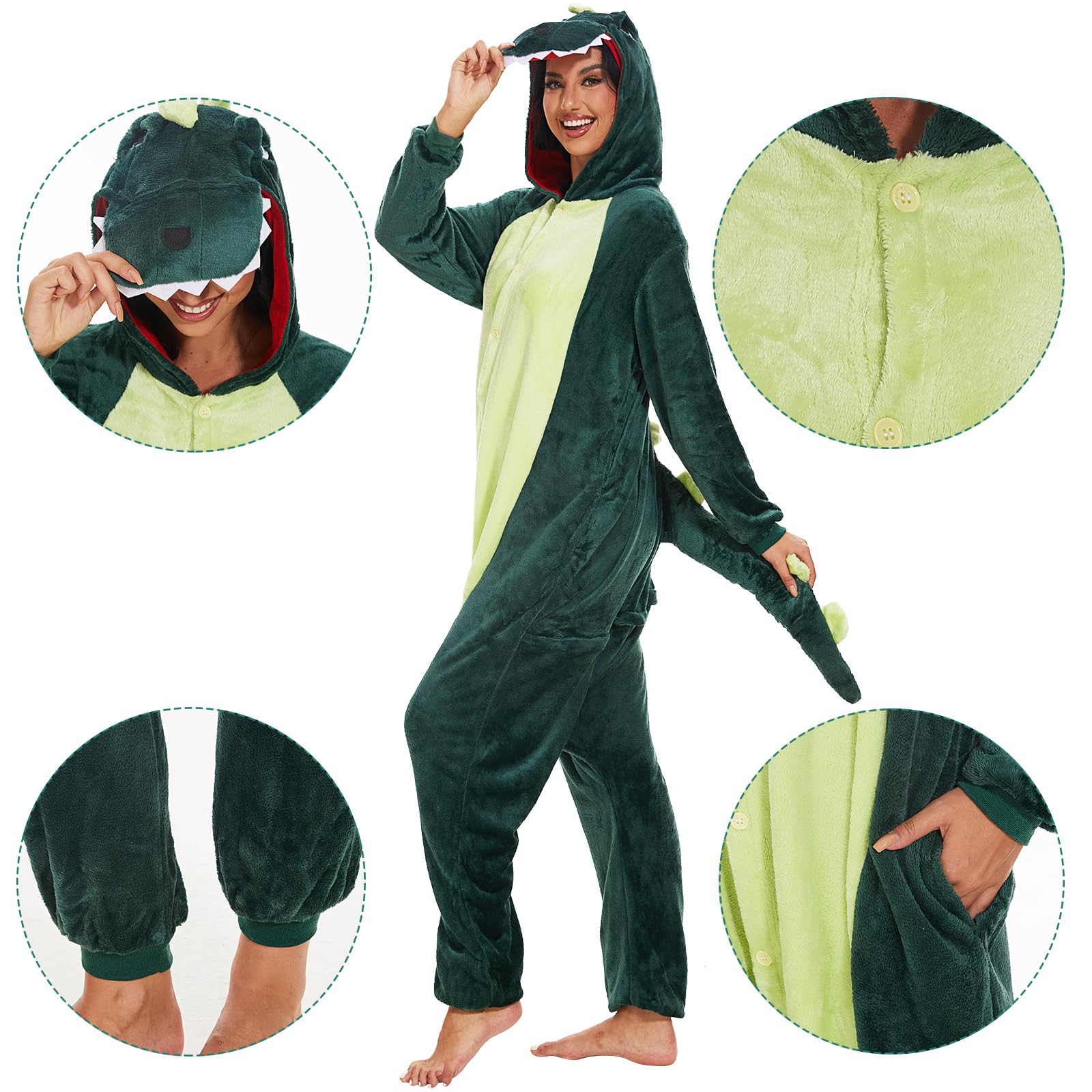 Joystart Pyjama unisexe pour adulte Motif dinosaure