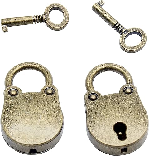 Miniatura 9 de Litoexpe Cerradura de cierre de latón decorativo en relieve antiguo con tornillos, cierre de cierre de cierre de estilo retro para caja de joyería,