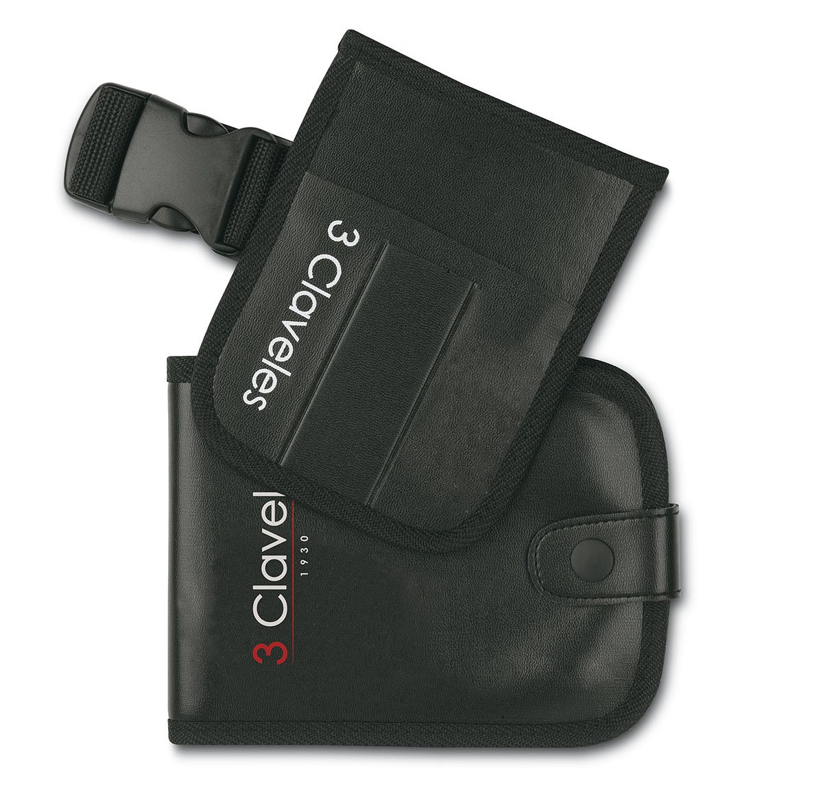 3 Claveles 12689 - Kit Peluquería de Estuche Cinturon y Tijera Peluquero Corte y Esculpir de 5.5", Azul